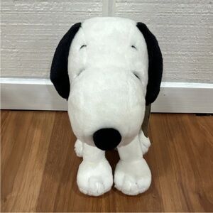 Plush Dog Toy - White and Black Soft Squeaky Puppy